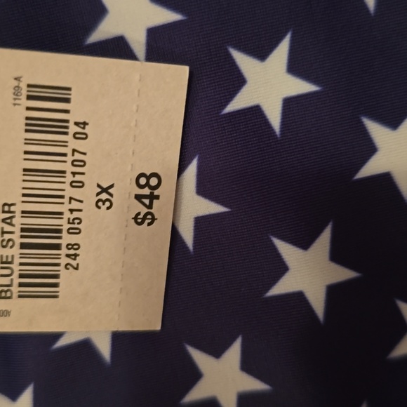 OASIS BRAND WOMEN'S PLUS SIZE BLUE & WHITE STARS SWIM SUIT BOTTOM SIZE 3X - Picture 6 of 14